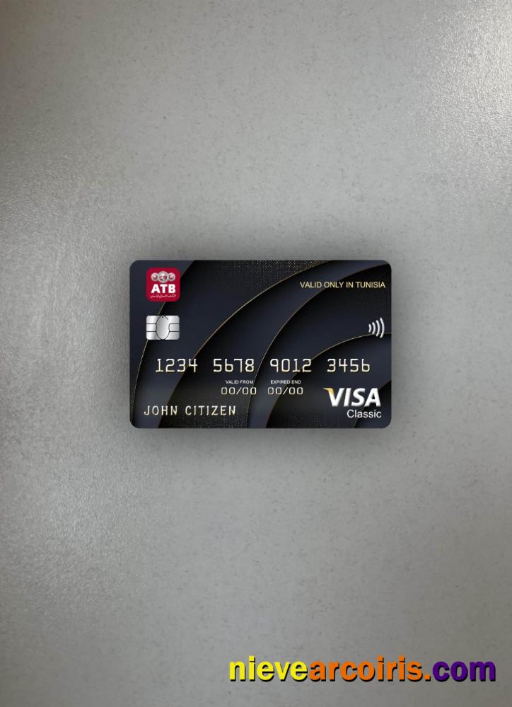 Tunisia ATB bank visa classic card photolook